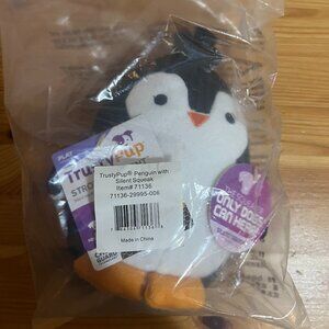 TrustyPup Strong 'N Silent Penguin Silent Squeak Plush Dog Toy, Chew Guard Techn